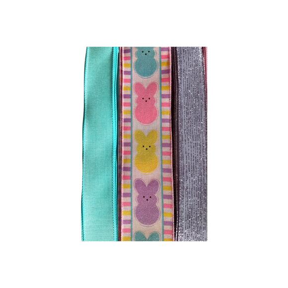 Welcome Bunny Rabbit DIY Easter Wreath Making Kit, Spring Sign Ribbon Bundle Set - Picture 5 of 5